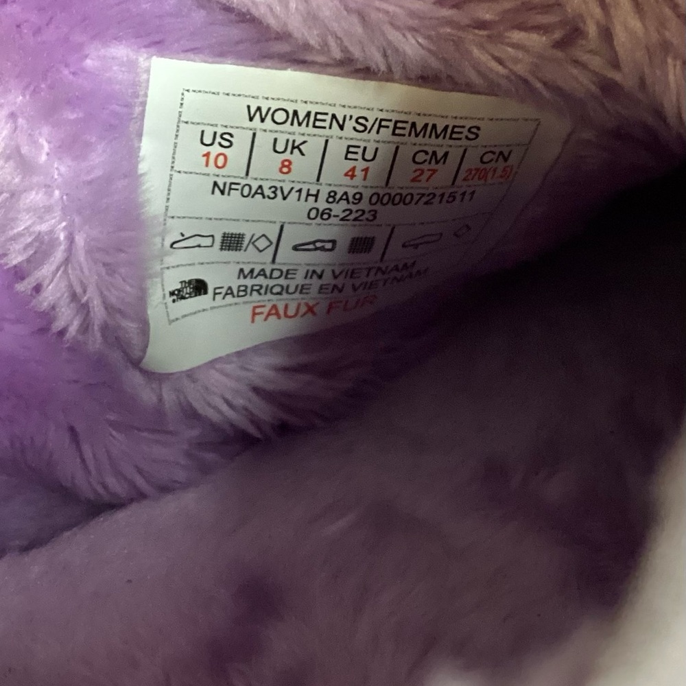 The North Face Winter Lavender Quilted Slip On Mules 10 - Picture 12 of 13
